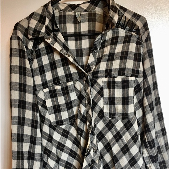 Free People Tops - Free People button down shirt hi/low